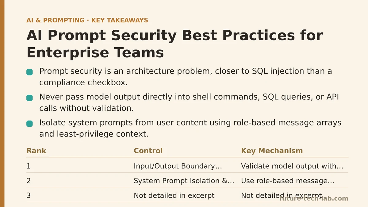 AI Prompt Security Best Practices for Enterprise Teams