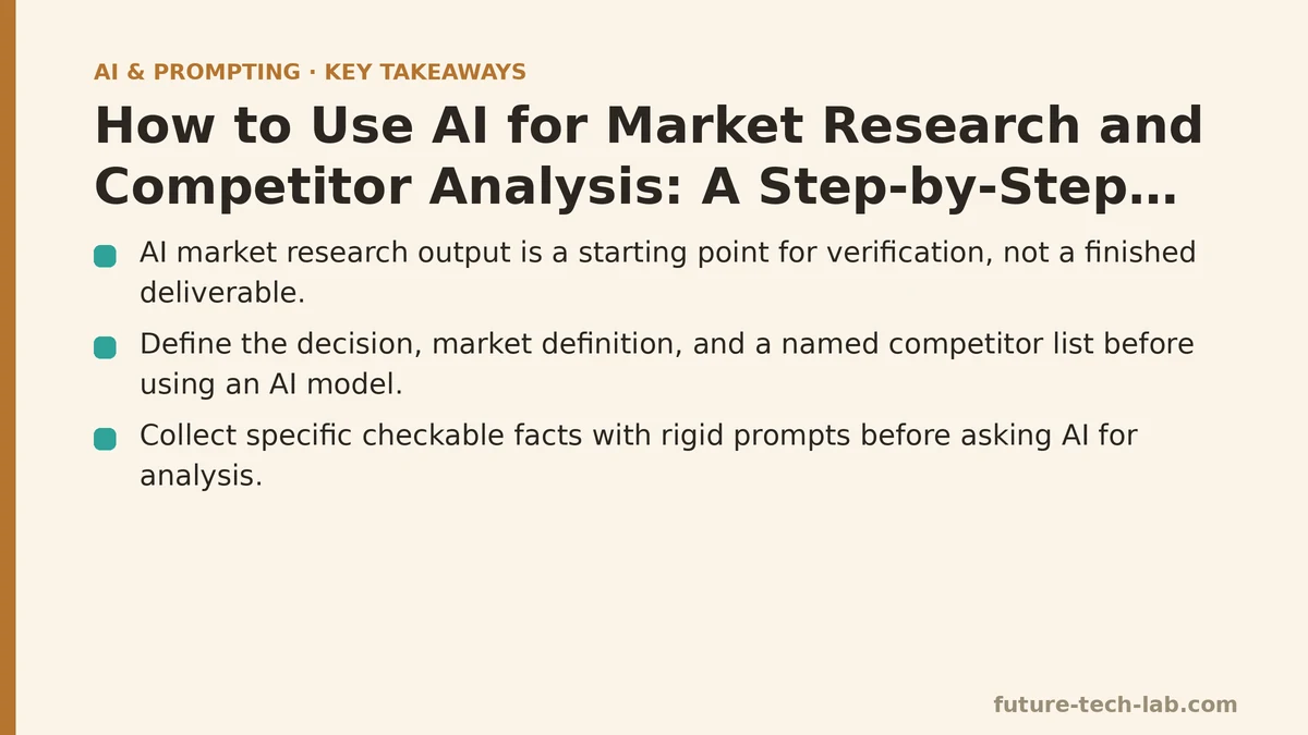 How to Use AI for Market Research and Competitor Analysis: A Step-by-Step Field Guide