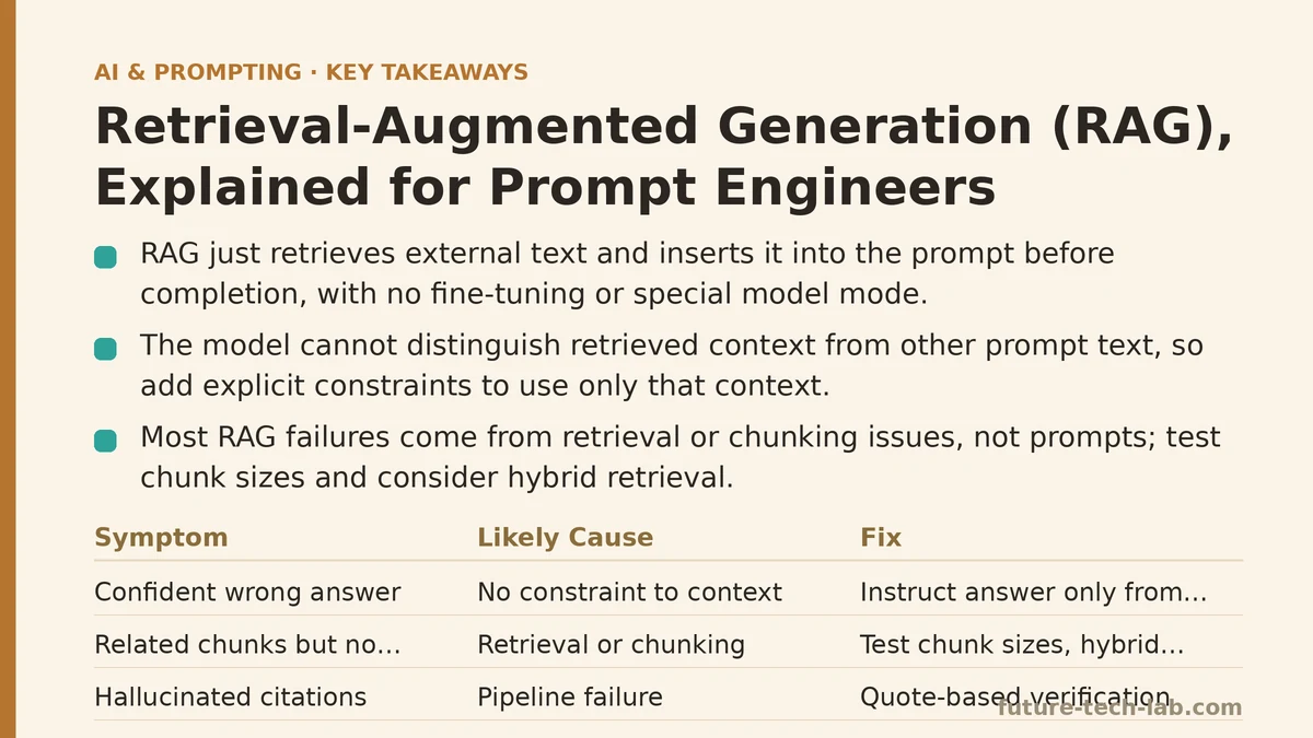 Retrieval-Augmented Generation (RAG), Explained for Prompt Engineers